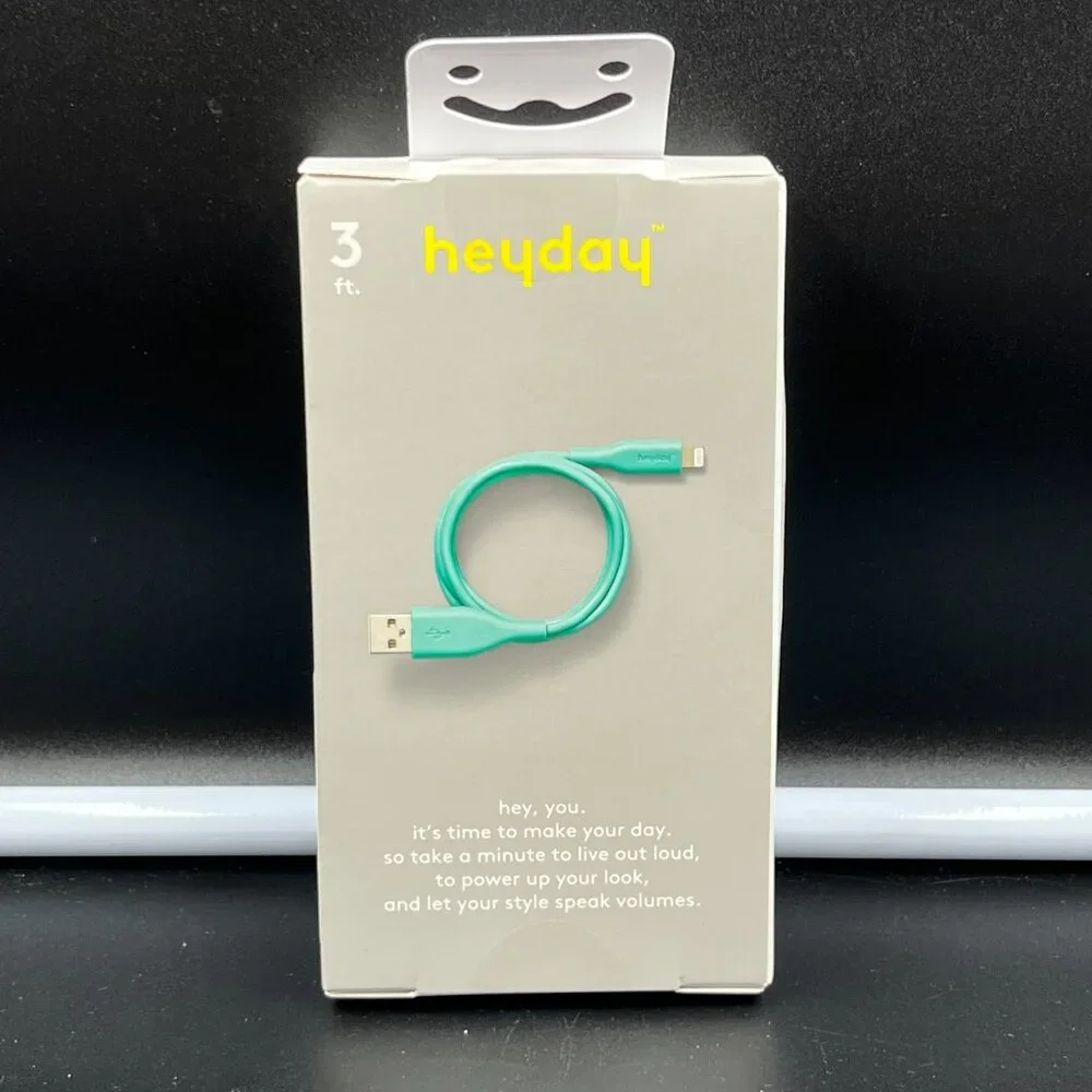 Lightning to USB-A Round Cable heyday™ Spring Teal